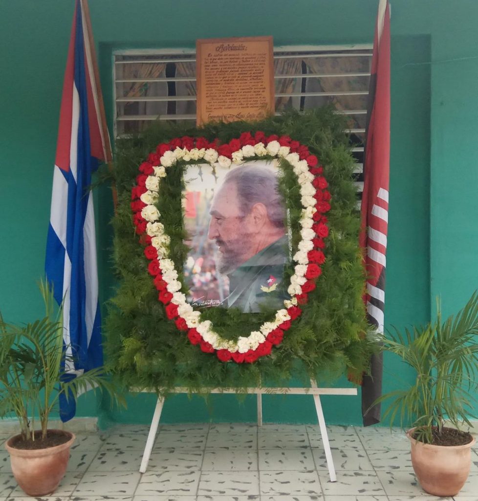 Kranz zur Erinnerung an Fidel Castro in Guantanamo